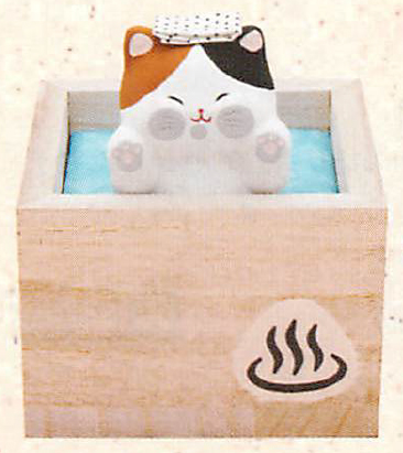 【新登場!ほっこり癒されるぺったり猫!猫雑貨です!桐枡温泉ぺったり猫】三毛