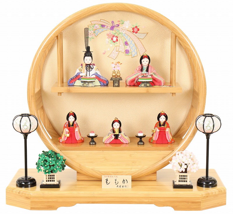 【ご紹介します！安心の日本製！お買い得な雛人形をお探しの方へ】大里彩作 木目込五人飾ｾｯﾄ