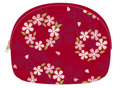 【ご紹介します！日本らしい桜の柄のファッション和雑貨！輪桜】ポーチ