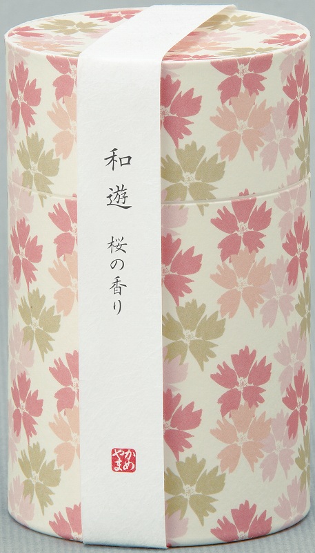 【新登場！日本製！お盆＆お彼岸、毎日のお勤めにもおすすめ！かわいい筒型線香】和遊 桜の香り