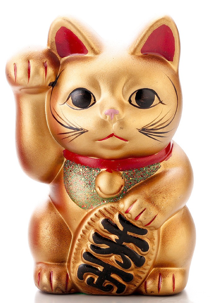 【ご紹介します！安心の日本製！人気のクラフトマンハウスの招き猫】レトロ招猫（金）626