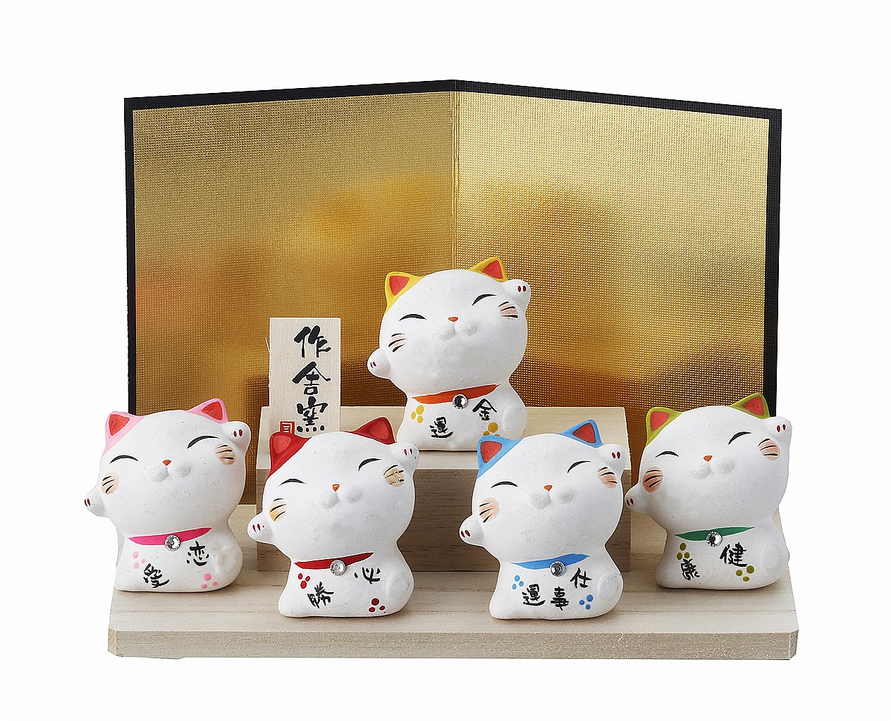 【ご紹介します！安心の日本製！クラフトマンハウスの陶磁器の縁起物】風水招猫飾り