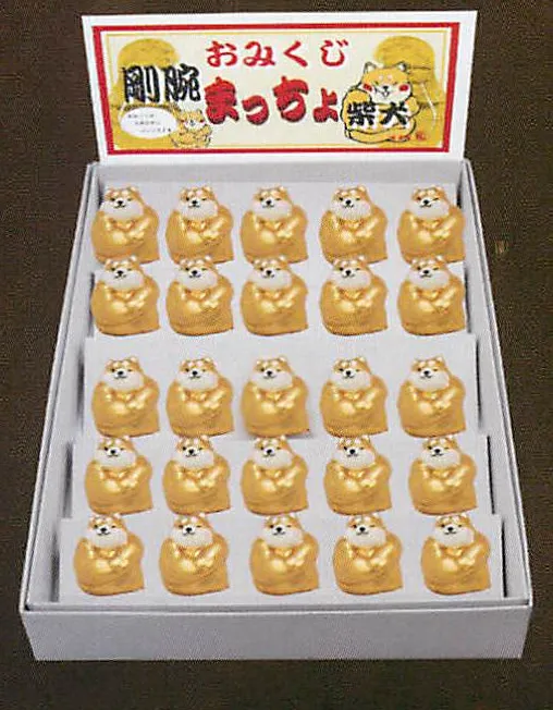 【新登場！ほっこりかわいい！福を招く縁起物】剛腕まっちょ柴犬 おみくじセット(25ヶ入）