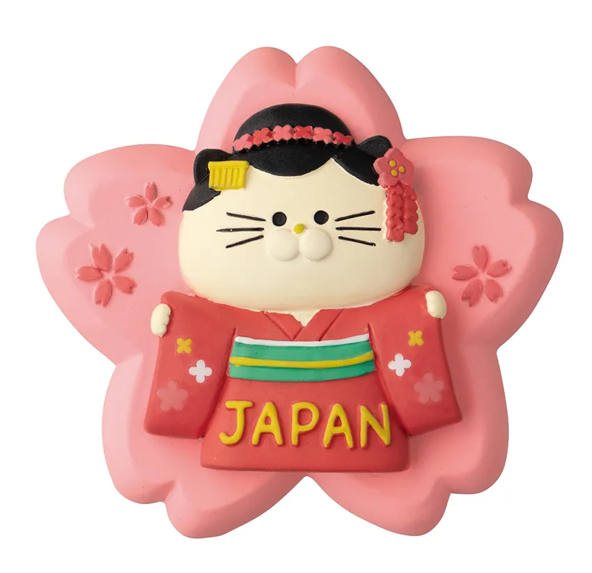 【新登場！富士山・桜・お城など、日本ならではのモチーフ！柴猫がかわいい！おみやげマグネット】舞妓さん