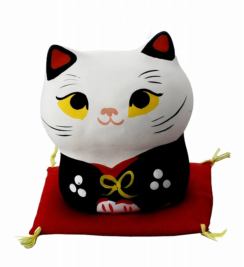 【ご紹介します！安心の日本製！クラフトマンハウスの瀬戸焼の縁起物！】おいでませ猫・黒