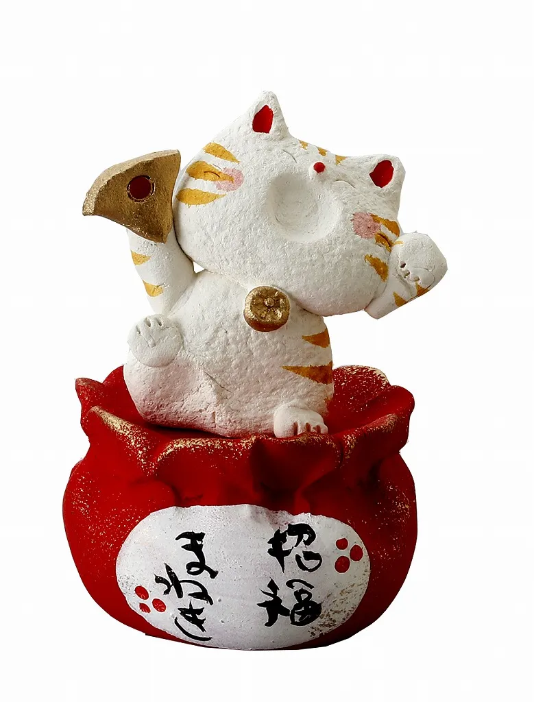 【ご紹介します！安心の日本製！クラフトマンハウスの陶磁器の縁起物！】福袋・招猫（ぶち）