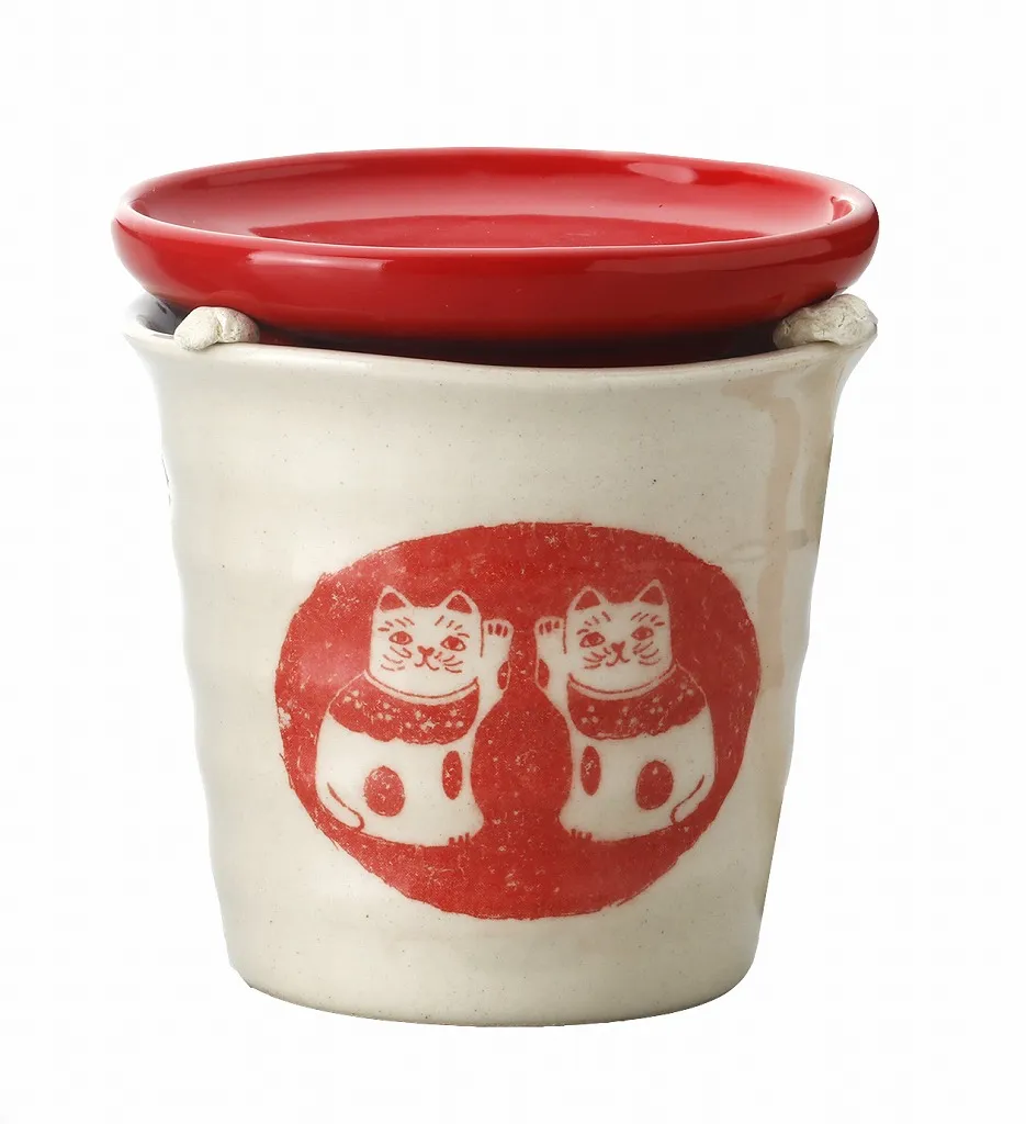 【ご紹介します！安心の日本製！クラフトマンハウスの陶磁器の茶香炉！】組招き猫　茶香炉