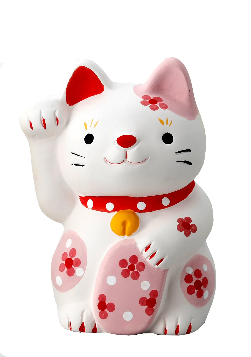 【ご紹介します！安心の日本製！クラフトマンハウスの瀬戸焼の縁起物！】花招き猫・桃