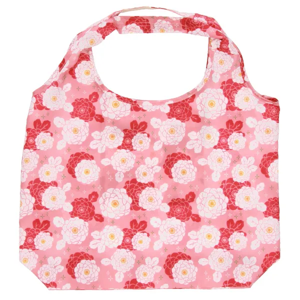 【ご紹介します！持ち運びに便利！かわいい！和柄ショッピングエコバッグﾞ】花菊