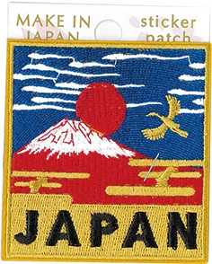 【新発売！日本をイメージした和柄刺繍に注目！2WAY刺繍ステッカーワッペン】JAPAN