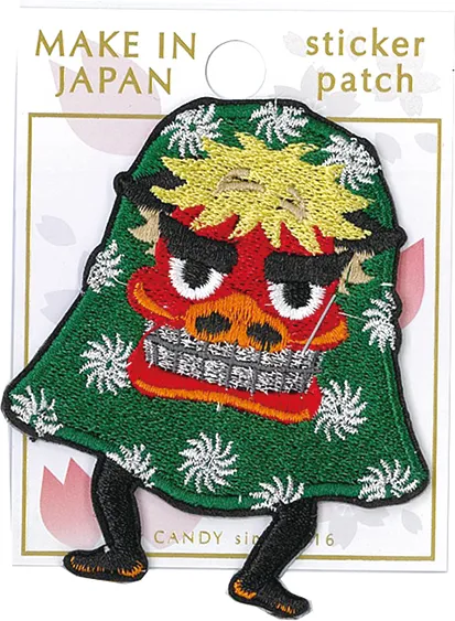 【新発売！日本をイメージした和柄刺繍に注目！2WAY刺繍ステッカーワッペン】獅子舞