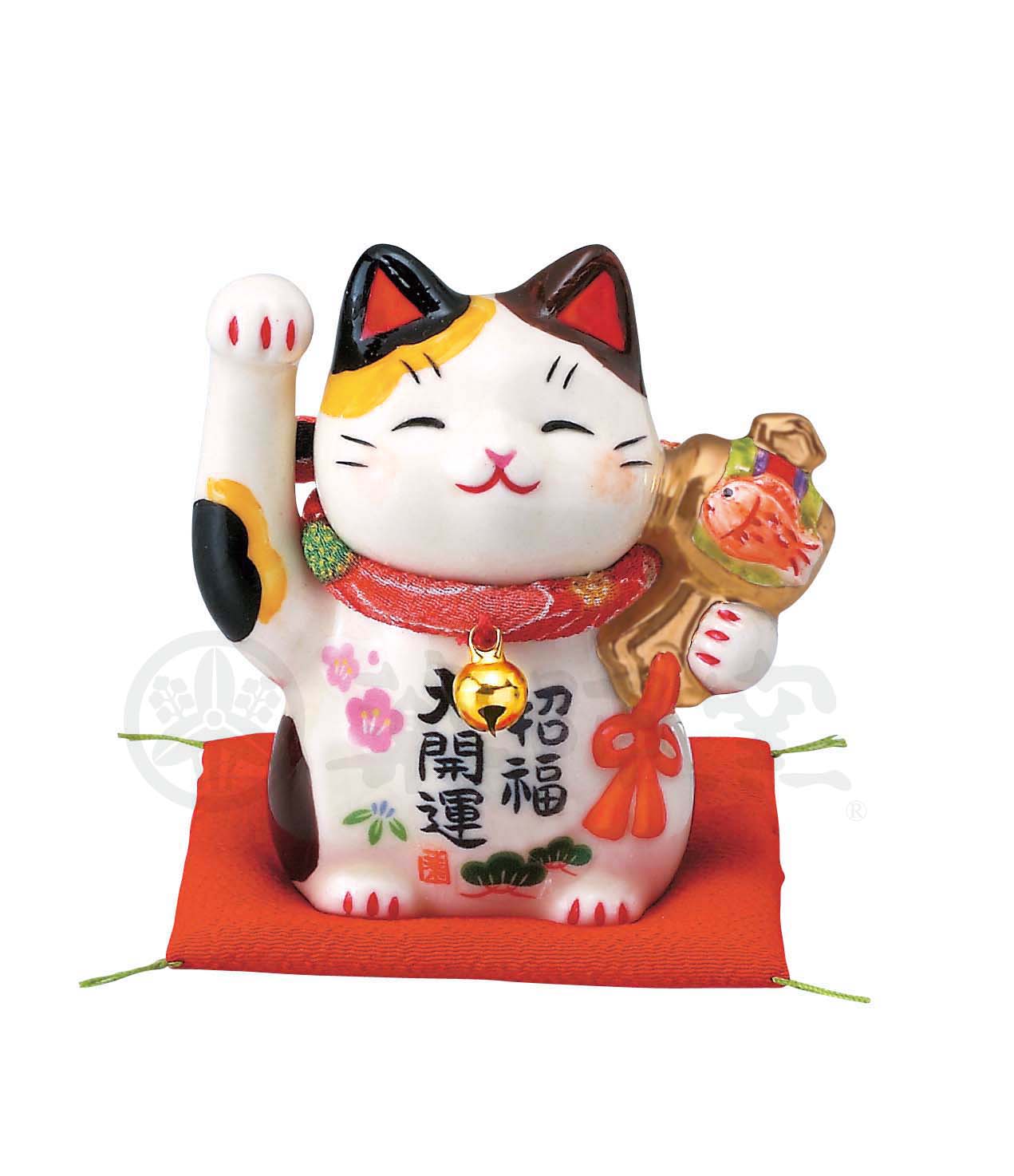 ネコちゃん陶器 箸置き 福豆猫付き - 食器